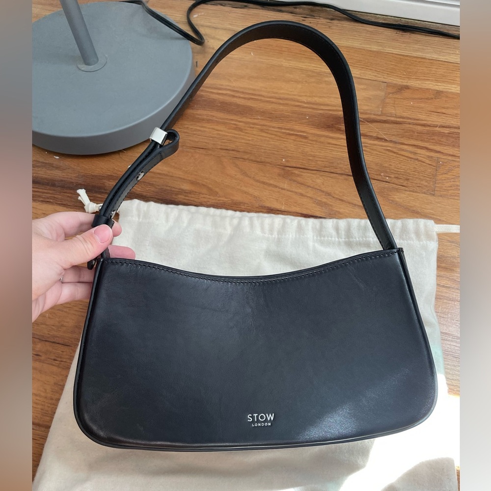 Stow London Post Shoulder Bag - Black